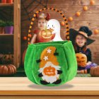 Halloween Treat Bags Reusable Cute Cartoon Forest Man Faceless Doll Candy Bag Gift Pouch For Children X-Y24 C Green Candy Bag