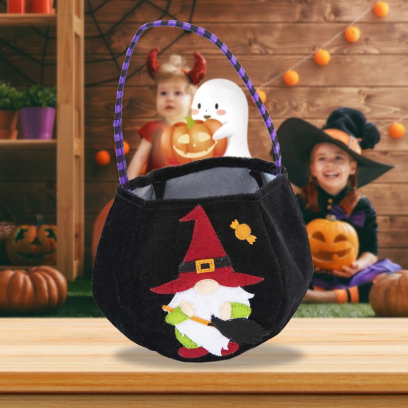 Halloween Treat Bags Reusable Cute Cartoon Forest Man Faceless Doll Candy Bag