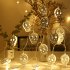 Halloween  White Metal  Holiday String Led Light USB Battery White Metal Ghost Garland Home Room Party Wedding Decorative 6 meters 40 lights  battery models 