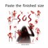 Halloween Window Clings Bloody Handprint Halloween Window Decorations Stickers For Horror Bathroom Zombie Party 30 90cm