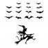 Halloween Witch Bat Wall Sticker Decoration DIY Living Room Bedroom Wall Decals Party Decor AFH2160