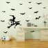Halloween Witch Bat Wall Sticker Decoration DIY Living Room Bedroom Wall Decals Party Decor AFH2160