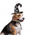 Halloween Witch Cap Shape Headgear for Pet Dogs Cats Party Wear Black witch hat