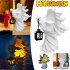 Halloween Witch Messenger Ornament With Lantern Waterproof Energy Saving Resin Statue For Garden Courtyard Decor White Solar