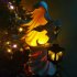 Halloween Witch Messenger Ornament With Lantern Waterproof Energy Saving Resin Statue For Garden Courtyard Decor White led light
