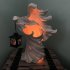Halloween Witch Messenger Ornament With Lantern Waterproof Energy Saving Resin Statue For Garden Courtyard Decor White led light
