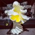 Halloween Witch Messenger Ornament With Lantern Waterproof Energy Saving Resin Statue For Garden Courtyard Decor White led light
