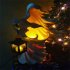 Halloween Witch Messenger Ornament With Lantern Waterproof Energy Saving Resin Statue For Garden Courtyard Decor White led light