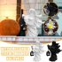 Halloween Witch Messenger Ornament With Lantern Waterproof Energy Saving Resin Statue For Garden Courtyard Decor Black led Lights