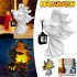 Halloween Witch Messenger Ornament With Lantern Waterproof Energy Saving Resin Statue For Garden Courtyard Decor White led light