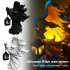 Halloween Witch Messenger Ornament With Lantern Waterproof Energy Saving Resin Statue For Garden Courtyard Decor Black led Lights
