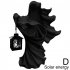Halloween Witch Messenger Ornament With Lantern Waterproof Energy Saving Resin Statue For Garden Courtyard Decor Black led Lights