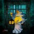 Halloween Witch Messenger Ornament With Lantern Waterproof Energy Saving Resin Statue For Garden Courtyard Decor White led light