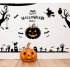 Halloween Witch Pumpkin Head Pattern Wall Sticker for Showcase Window Decor 60 90cm