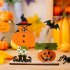 Halloween Wooden Ornaments With Pumpkin Bat Skull Halloween Party Horror Props For Trick Or Treat Party Decor Skull