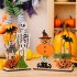 Halloween Wooden Ornaments With Pumpkin Bat Skull Halloween Party Horror Props For Trick Or Treat Party Decor Skull