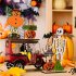 Halloween Wooden Ornaments With Pumpkin Bat Skull Halloween Party Horror Props For Trick Or Treat Party Decor Skull