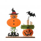 Halloween Wooden Ornaments With Pumpkin Bat Skull Halloween Party Horror Props For Trick Or Treat Party Decor Pumpkin