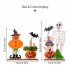 Halloween Wooden Ornaments With Pumpkin Bat Skull Halloween Party Horror Props For Trick Or Treat Party Decor Skull