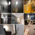 Hallway Night Light Wall Lights With 360    Rotatable Lamp Head 2700K Color Temperature USB Charging Night Light For Bedroom Living Room Office Black  warm light