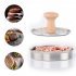 Hamburger Meat  Press With Wooden Handle Patty Maker Mold Kitchen Tool Burger Mold large