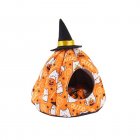Hamster Bed Cozy Non-slip Washable Halloween Pumpkin Shaped Squirrel Hamster Nest Pet Accessories For Dwarf Rabbit Bunny Halloween Pumpkin Nest small