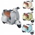 Hamster Motorcycle Toys For Guinea Pig Small Animal 360 Degree Rotating Light Electric Scooter Pets Supplies  Blue 