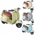 Hamster Motorcycle Toys For Guinea Pig Small Animal 360 Degree Rotating Light Electric Scooter Pets Supplies  Blue 