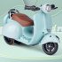 Hamster Motorcycle Toys For Guinea Pig Small Animal 360 Degree Rotating Light Electric Scooter Pets Supplies  Blue 
