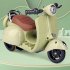 Hamster Motorcycle Toys For Guinea Pig Small Animal 360 Degree Rotating Light Electric Scooter Pets Supplies  Blue 