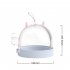 Hamster Portable Transparent Cage With Silicone Handle 180 Degree Side Rotatable Travel Carrier For Golden Bear Purple