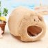 Hamster Winter Warm Cage Bear Shape Fleece House with Bed Mat for Small Pet Brown 11   11cmbrown