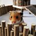 Hamster Wooden Fence Wood Ladder Bridge Toy Hideout Pet Tooth Cleaning Molar Toys Pet Accessories 40cm Long