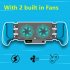 Hand Grip Charging Stand Cooling Pad Cooler Fan Charger Holder For Nintendo Switch and Nintend Switch Lite Mini dark blue