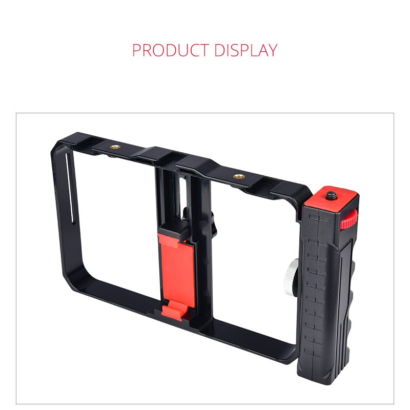 Hand Held Camera Bracket Second Generation Movie Live Video Stabilizer Mobile Phone Rabbit Cage Stand black