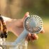 Hand Held Fan  3 Speeds Personal Mini Portable Fan  90    Rotation Adjustment Type c Charging Powerful Small Handheld Fan For Travel White