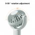 Hand Held Fan  3 Speeds Personal Mini Portable Fan  90    Rotation Adjustment Type c Charging Powerful Small Handheld Fan For Travel White