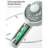 Hand Held Fan  3 Speeds Personal Mini Portable Fan  90    Rotation Adjustment Type c Charging Powerful Small Handheld Fan For Travel White