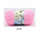 Hand Knitting Cotton Knitting Wool Doll Thread for Knitting Scarves Gloves Clothes Pink