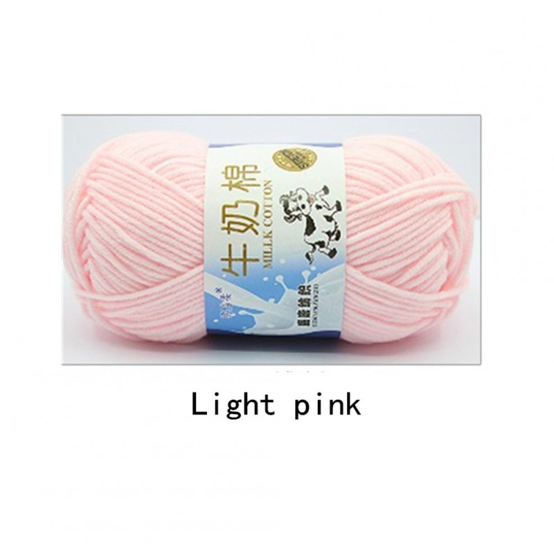 Hand Knitting Cotton Knitting Wool Doll Thread for Knitting Scarves Gloves Clothes Light pink