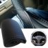 Hand Sewing Steering Wheel Cover Microfiber Leather Sweat absorbent Breathable Car Steering Wheel Cover black 40cm
