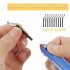Hand held Deburring Cutter Deburring Tool Handle With 10 Pcs Rotary Deburr Blades Burr Remover Hand Tool For 3D Printing Resin Art Work NB1100 Bubble shell blue