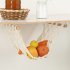 Hand woven Cotton Rope Hanging  Basket Kitchen Vegetable Fruit  Net Holder Beige A 30 50