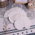 Hand woven  Placemat Cotton Rope Bowl Pad Semi circular Thickened Heat Insulation Pad Big