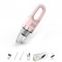 Handheld Car Vacuum Cleaner 5000Pa 120W High Power 36000 RPM USB Rechargeable Wet And Dry Cordless Vacuum Cleaner For Car Interior Desktop Home Cleaning pink