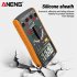 Handheld Digital Multimeter Ac Dc Voltage Detector Tester Measurement Tool Orange