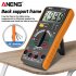 Handheld Digital Multimeter Ac Dc Voltage Detector Tester Measurement Tool Orange