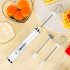Handheld Kitchen Egg Beater Usb Charging Wireless Mini Electric Whisk Coffee Milk Mixer Black