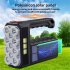 Handheld Led Solar Light 4 Mode Waterproof Usb Rechargeable Spotlight Camping Torch Black