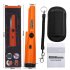 Handheld Metal Detector with Led Light Portable Ip66 Waterproof Dustproof Garden Detecting Tool Orange